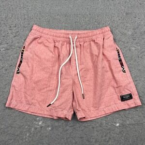 Wowie Sapien Shorts Mens Large Pink 5" Elastic Waist Aztec Stretch Beach Pockets